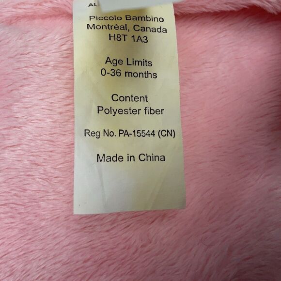 Piccolo Bambino 0-36M Pink Cat Lovey Security Blanket Soft 9” Stuffed Animal Toy - Picture 5 of 5